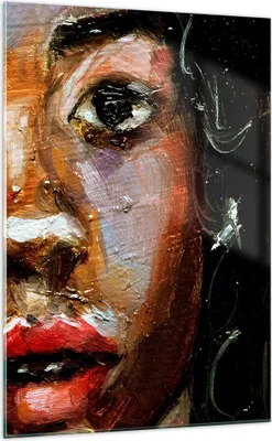 Produktbild von Bilder auf glas - Einteilig - Pastos Porträt afrikanisch - 70x100cm - Glasbilder - Wandbilder - Bilder - Wanddekoration aus Glas - Glas Bilder - Wandbild auf Glas - GPA70x100-4674