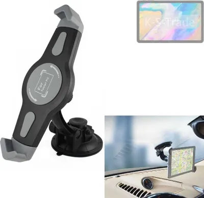 Produktbild von K-S-Trade Scheiben-Halterung für Tablets kompatibel mit Alldocube iPlay 40 KFZ Tablet Saugnapf Auto Halterung Windschutzscheibe Holder Halter