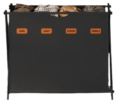 Produktbild von Wäschekorb - Wäschebox - 155 l - Strapazierfähiges 600D Oxford-Gewebe - 79,9 x 40 x 66 cm