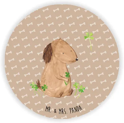 Produktbild von Mr. & Mrs. Panda Kühlschrankmagnet Hund Kleeblatt - Hundeglück - Geschenk, Sprüche, haftmagnet, magnet, Glück, pinnwand, Viel, Glücksbringer, Selbstliebe, für kühlschrank