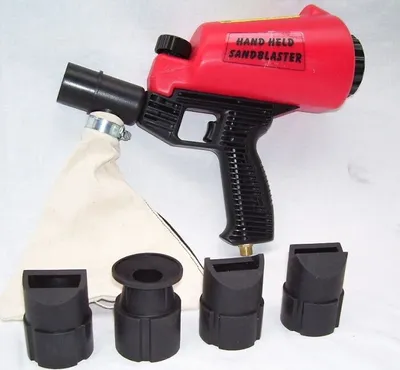 Image de Pistolet de sablage Appareil de sablage sans poussière 07029 Kit de sablage Cabine de sablage