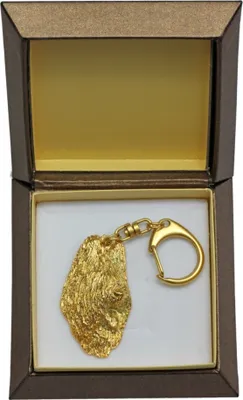 Produktbild von Briard, Berger de Brie I - Vergoldeter Schlüsselanhänger mit Hund in Geschenkbox, Handtaschen-Dekoration, Luxus-Accessoire der Marke Art-Dog