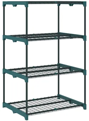 Productafbeelding van Plantenrek met 4 niveaus, stalen frame, geschikt voor binnen- en buitengebruik