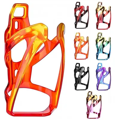 Immagine prodotto di Portabottiglie per bicicletta, portabevande con viti, leggero, adatto per bici da strada e mountain bike, disponibile nei colori rosso e giallo