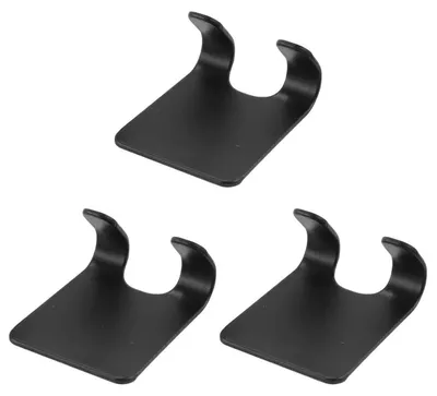 Selbstklebende Haken 3er-Set, schwarz, 4,5x5,5 cm, bis 1 kg Belastbarkeit