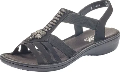 Produktbild von Rieker Damen Sandalen Sandaletten Slingback 60806, Größe:40 EU, Farbe:Schwarz