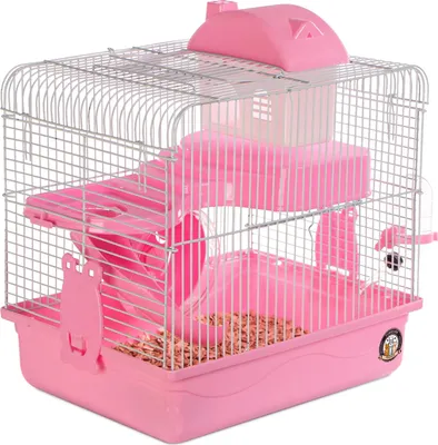 Immagine prodotto di gabbia per piccoli roditori, Furrever Friends Miku Homie L Pink, set rosa con abbeveratoio e ruota, per topi e criceti
