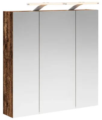 Zdjęcie produktu dla Szafka łazienkowa z lustrem vidaXL z postarzanego drewna 70 x 14,5 x 70 cm