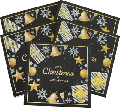 Produktbild von CANDeal 100 Stück Papierservietten Tissue Servietten Decoupage Dekoration Festliche Partybedarf 33x33cm
