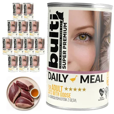 Produktbild von BULTI | Katzenfutter Gans - Nassfutter Set 12x400g Dose - Katzenfutter Adult fur Katze