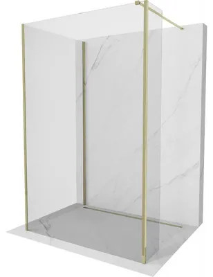 Obrázek produktu pro Mexen Kioto sprchová stěna Walk-in 110 x 80 x 40 cm, transparentní, zlatá - 800-110-080-221-50-00-040