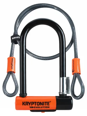 Produktbild von Kryptonite Bügelschloss Evolution Mini-7 mit 4' Flexkabel
