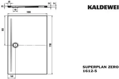 Produktbild von Kaldewei 364247982669 DW SUPERPLAN ZERO Mod.1612-5, 1000 x