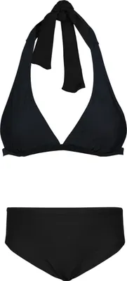 Produktbild von Aquarti Mädchen Bikini Set Bustier Bikinislip Zweiteiliger Badeanzug, Farbe: Zum Binden - Schwarz, Größe: 152