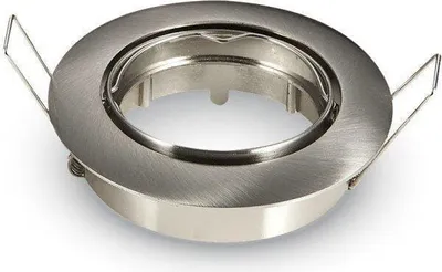 Immagine prodotto di Portafaretto incasso alluminio rotondo regolabile GU10 mod VT-779RD SKU 3588 Satinato Nickel