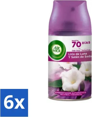 Produktbild von Air Wick - Lufterfrischer Nachfüller - Mondlilie - Automatisches Spray - 250 ml - Vorteilspack - 6 Stücke
