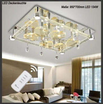 Obrázek produktu pro Stropní světlo LED crystal 2906 95*75 cm dálkové ovládání přepínání barvy světla A+