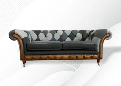 Image de Canapé Chesterfield 3 places en tissu Design Canapés rembourrés Neuf Salon créatif