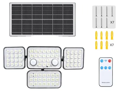 Obrázok produktu pre Solárne osvetlenie, snímač pohybu, vodotesná konštrukcia, 292 LED diód