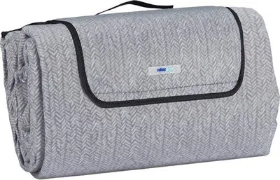 Produktbild von Famanu Picknickdecke XXL - 200 x 300 cm - isolierend - wasserabweisend - Fleece - grau