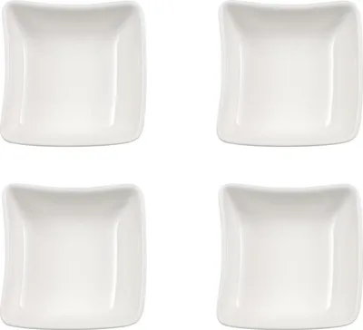 Produktbild von Villeroy & Boch NewWave 4er Set Dipschälchen 8x8cm weiß Porzellan
