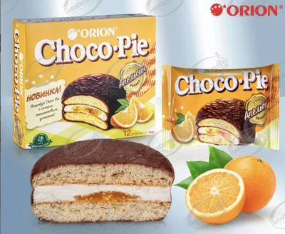 Produktbild von Orion Choco Pie mit Orangengeschmack – 360 g (12 Stück)