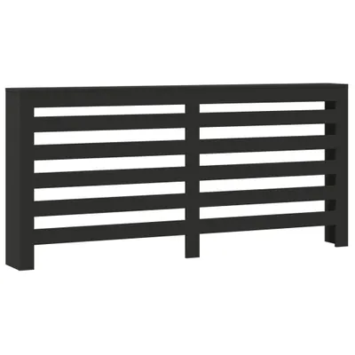 Image de vidaXL Habillage de radiateur noir 175x20x82 cm Bois composite