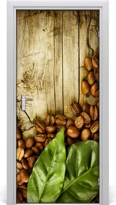 Produktbild von Tulup Türaufkleber 95x205 cm Dekorative Aufkleber Selbstklebend Wasserdichte Tapete Abnehmbar Schlafzimmer Wohnzimmer Wohnkultur - Kaffeebohnen