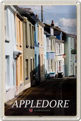 Produktbild von Blechschild Städte England Appledore Town Street 20x30cm