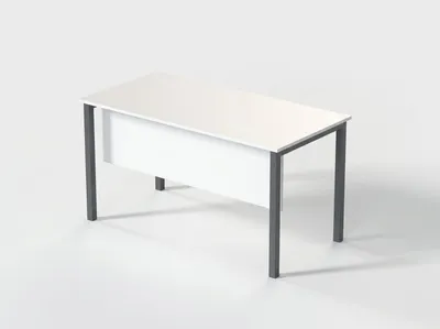 Productafbeelding van Bureau zonder lades, wit, modern design, metalen frame