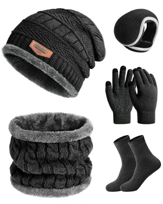 Produktbild von Winterset für Männer mit Mütze, Schal, Handschuhen und Socken
