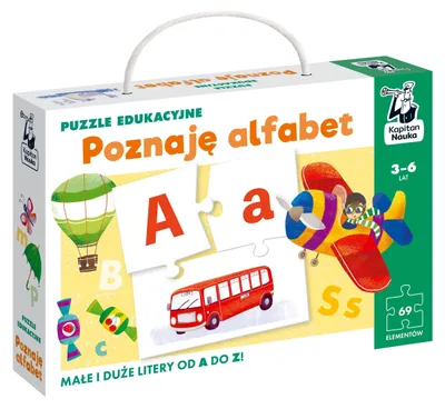 Zdjęcie produktu dla Puzzle 69 edukacyjne Poznaję alfabet 3-6 lat