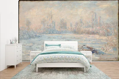 Obrázek produktu pro MuchoWow® Fototapety do obývacího pokoje nebo ložnice tapety vinylové motivy tapety Mráz u Vetheuil - Obrázek, Claude Monet 435x260cm