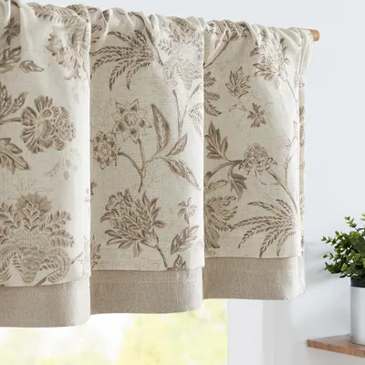 Blickdichter Kurzvorhang 40x125 cm, Linnenlook, 1 Stück