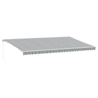 Obrázek produktu pro Ručně zatahovací markýza antracitová a bílá 600 x 300 cm