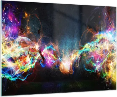 Produktbild von Bilder auf glas - Abstraktion modern - 100x70cm - Glasbilder - Wandbilder - Kunstdruck - zum Aufhängen bereit - Wanddekoration aus Glas - Glas Bilder - Wandbild auf Glas - Einteilig - GAA100x70-3512