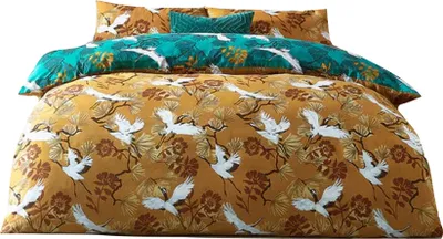 Produktbild von Furn - Botanisch - Bettwäsche-Set "Demoiselle" RV2629 (Einzelbett) (Senfgelb)