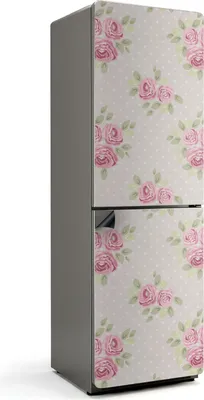 Obrázek produktu pro Květinový vzor s listy - Magnetický kryt lednice - Magnetická dekorativní fólie do kuchyně - Magnetická dekorace na lednici - Samolepicí magnetická tabule - Magnetická fólie na dveře lednice - 60x190 cm