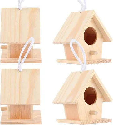 Productafbeelding van Houten Vogelhuis - Hangende Nestkast - Tuindecoratie - Buitenleven - Vogels