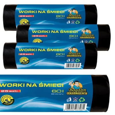 Produktbild von Bogdan Przemocny 3er Set Universal Müllsäcke 60L 3x25 Stk. Hochleistungs-Müllbeutel Mülltüte Abfallbeutel