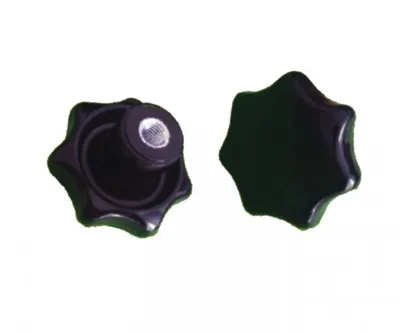 Produktbild von 1 Stück -- Sterngriffmutter Mutter M10 Ø 50 mm DIN6336 K - schwarz, Stahlgewinde