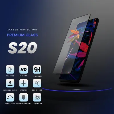 Zdjęcie produktu dla 1-pak Samsung Galaxy S20 Szkło ochronne na ekran - Szkło hartowane 9H - Super jakość 3D