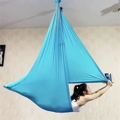 Produktbild von Fitness Übungen Aerial Yoga Swing Hängematte Schaukel Elastische Tuch 600KG Inklusive Zubehör