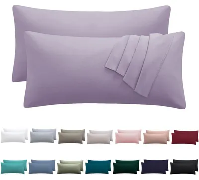 Obrázek produktu pro Dva povlaky na polštáře, rozměr 40 x 80 cm, barva: levandulová, materiál: mikrovlákno