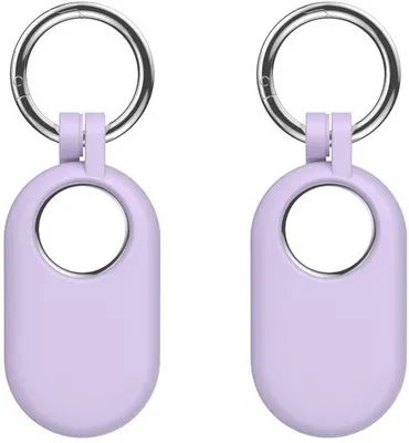 Produktbild von Schlüsselanhänger passend für Samsung SmartTag 2 – Silikon – 2 Stück – Lila – CHPN