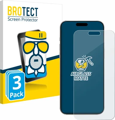 Produktbild von 3x BROTECT Entspiegelungs Schutzglas für Apple iPhone 16 Pro Max Schutzfolie Panzer Folie Glas Display Schutz matt