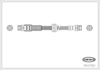 Produktbild von CORTECO 19037001 Bremsschlauch Hinten