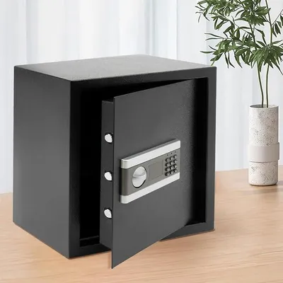 Produktbild von Tresor Elektronischer Safe, Tresor Feuerfest tresor, Elektronischer Safe mit Zifferntastatur, 2 Notschlüssel, Wasserdichter Wandtresor,für Schmuck Bargeld Sicherheit