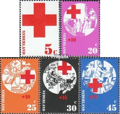 Produktbild von Briefmarken Niederlande 1972 Mi 994-998 (kompl.Ausg.) postfrisch Rotes Kreuz