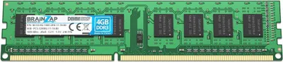 Obrázok produktu pre BRAINZAP 4GB DDR3 1600MHz PC3-12800U-11-10-B0 DIMM, CL11, 2Rx8, 1,5V, nebufferovaná, bez ECC, RAM modul pamäte pre desktopové počítače
